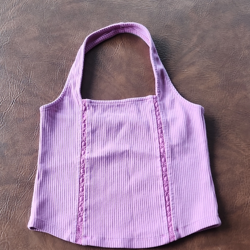 American Eagle Outfitters Purple/pink Crop Top